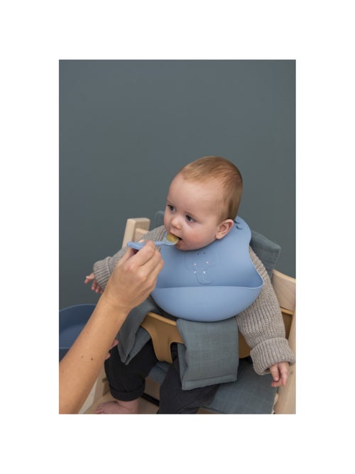 Bavoir bébé récupérateur en silicone - Kiabi