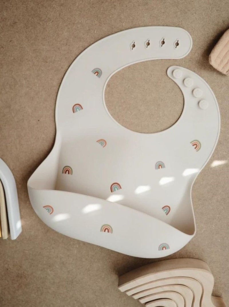 Bavoir bébé récupérateur en silicone Multicolore - Kiabi
