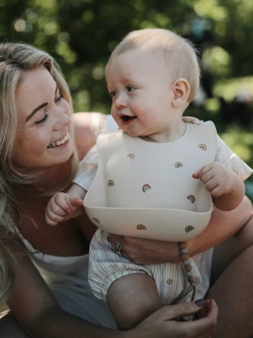 Bavoir bébé récupérateur en silicone - Kiabi
