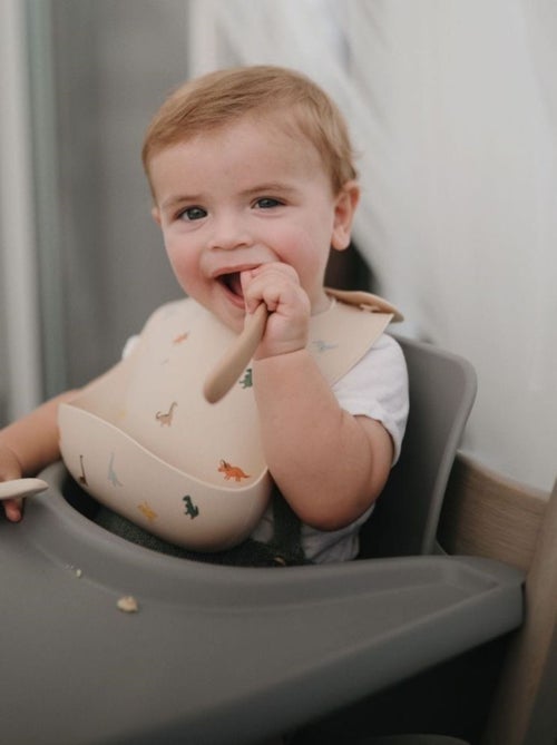 Bavoir bébé récupérateur en silicone - Kiabi