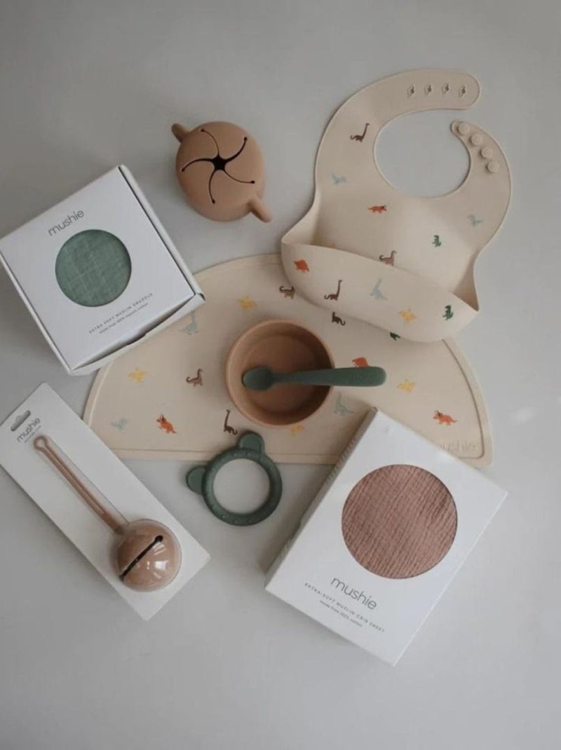 Bavoir bébé récupérateur en silicone Noir Rouge - Kiabi