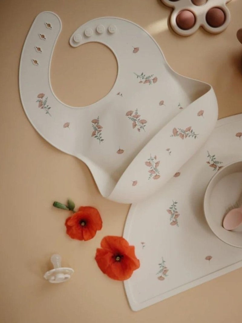 Bavoir bébé récupérateur en silicone Rose - Kiabi