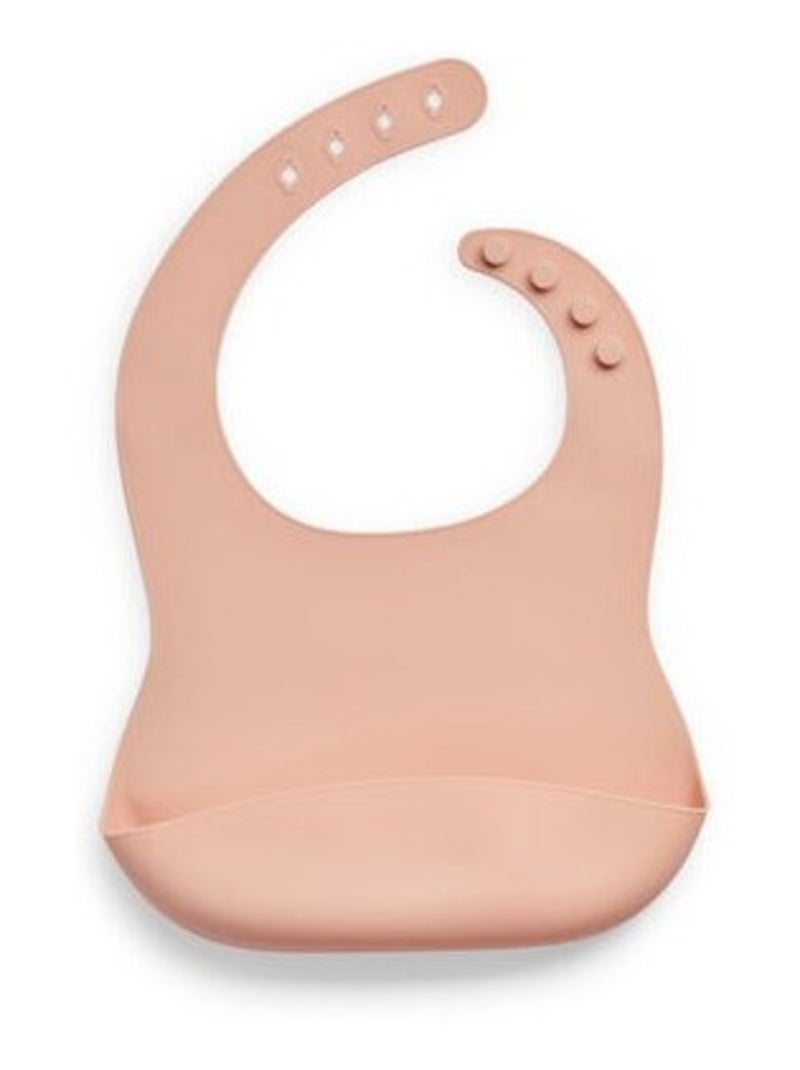 Bavoir bébé récupérateur en silicone Rose - Kiabi