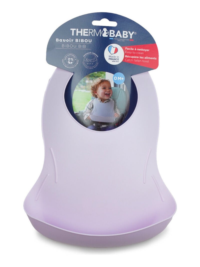 BAVOIR BIBOU AVEC RÉCUPÉRATEUR Mauve lilas - Kiabi