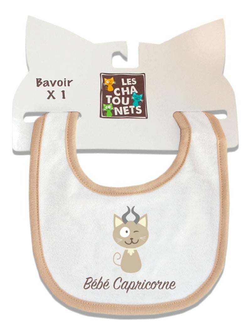 Bavoir Capricorne LES CHATOUNETS Blanc - Kiabi