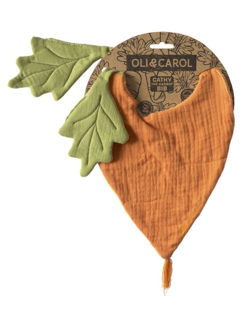 Bavoir Cathy la Carotte Orange - Kiabi