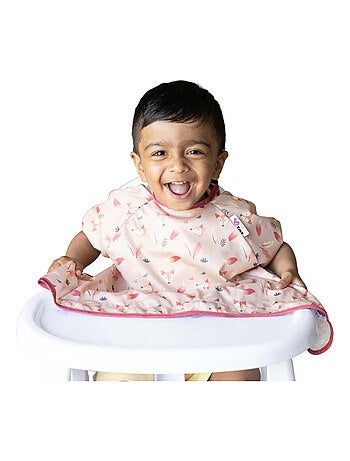 Bavoir Cover & Catch Tidy Tot - manches courtes - Renards