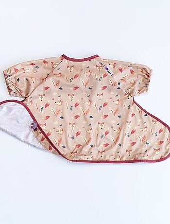 Bavoir Cover & Catch Tidy Tot - manches courtes - Renards