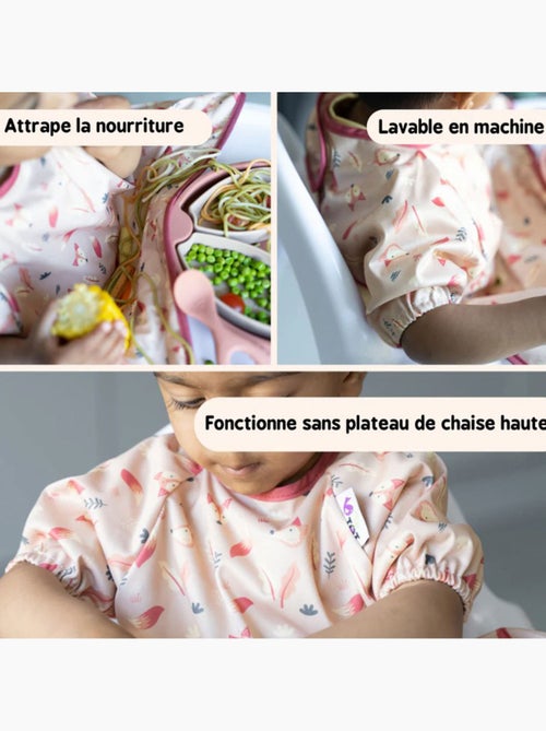 Bavoir Cover & Catch Tidy Tot - manches courtes - Renards - Kiabi