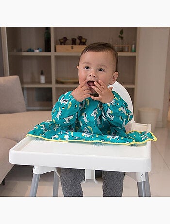 Bavoir Cover & Catch Tidy Tot - manches longues - Zèbres