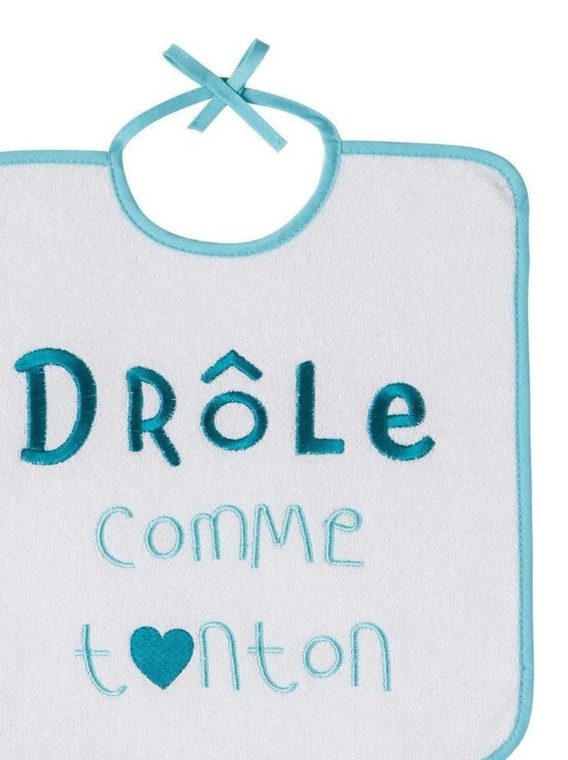 Bavoir Drôle comme tonton 6 mois Bleu - Kiabi