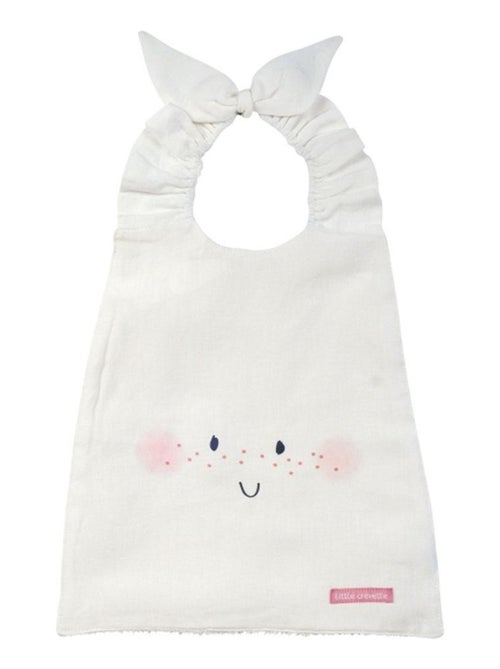 Bavoir Élastiqué En Coton Bio Happy Face - Kiabi