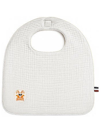 Bavoir en Coton Bio Blanc