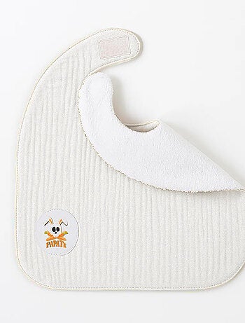 Bavoir en Coton Bio Blanc