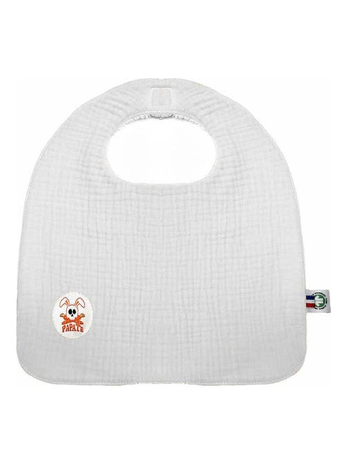 Bavoir en Coton Bio Blanc - Kiabi