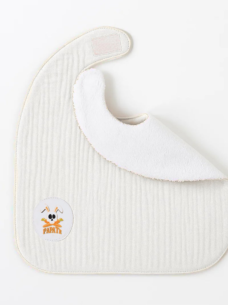 Bavoir en Coton Bio Blanc Blanc - Kiabi