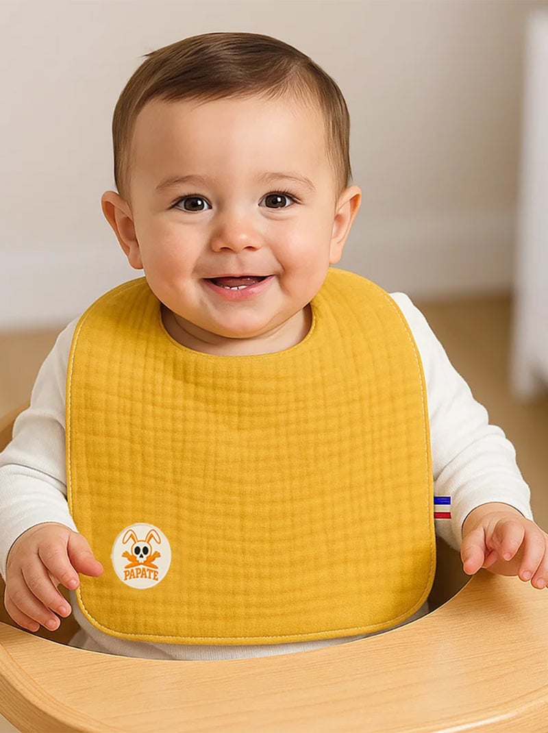 Bavoir en Coton Bio Honey Miel - Kiabi