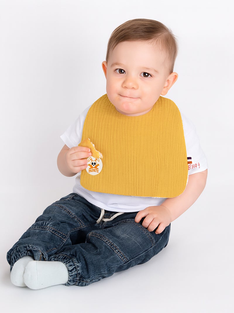 Bavoir en Coton Bio Honey Miel - Kiabi