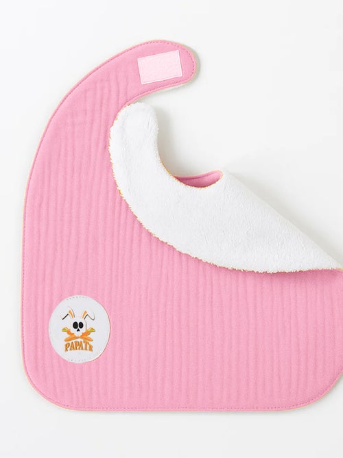 Bavoir en Coton Bio Rose - Kiabi