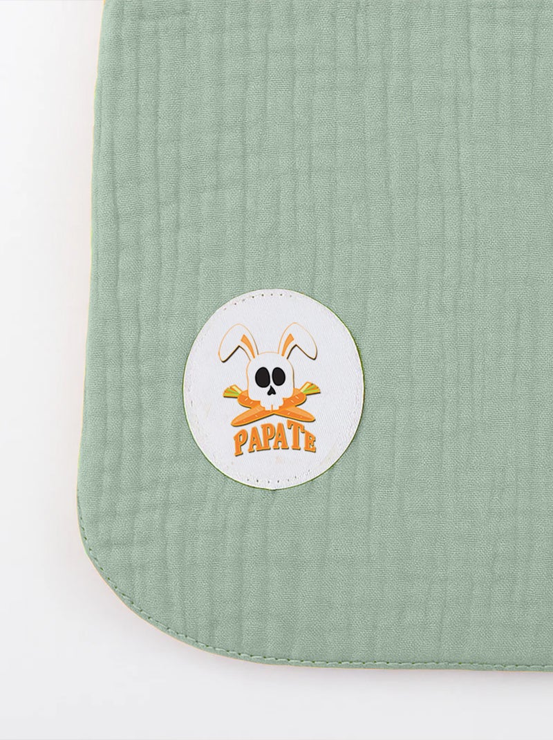 Bavoir en Coton Bio Vert Vert - Kiabi