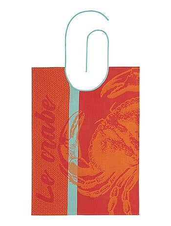 Bavoir en jacquard pur coton, CRABE