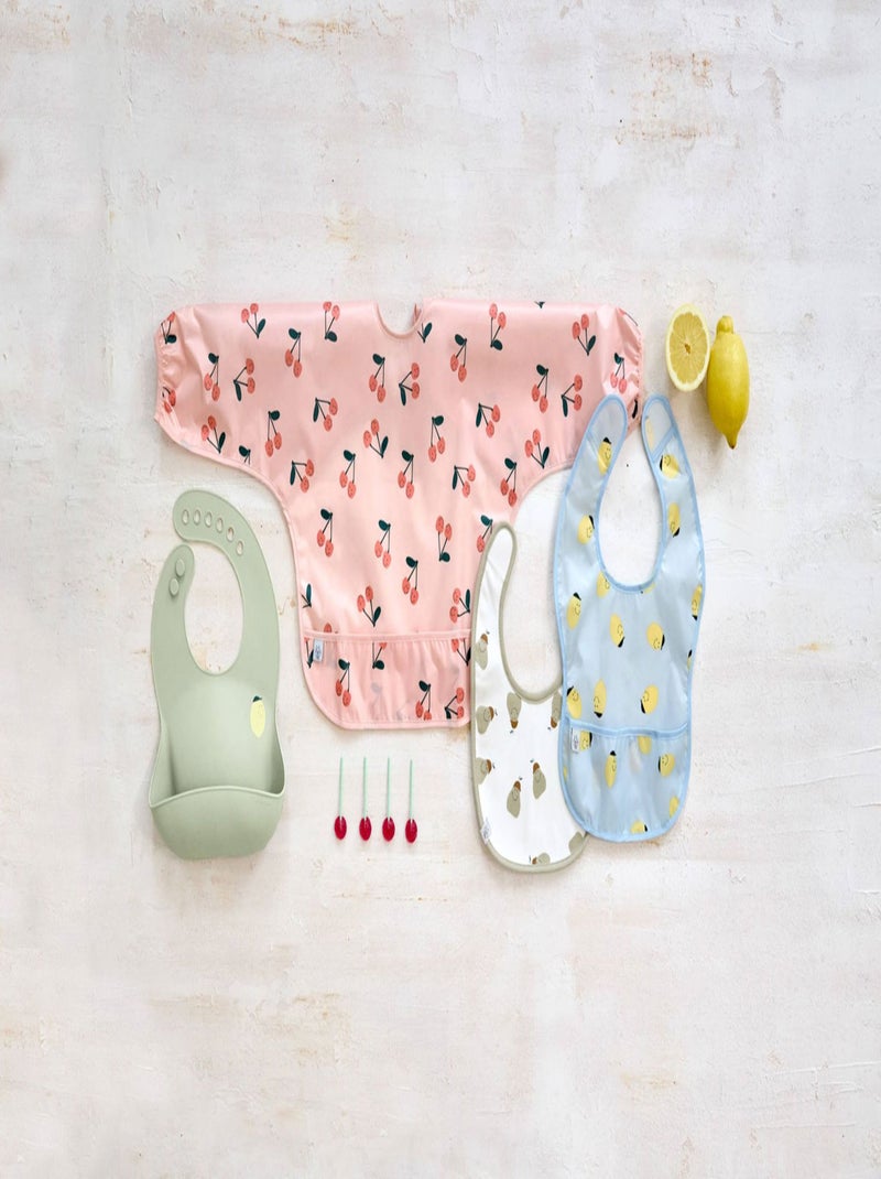 Bavoir en silicone - Happy Fruits Citron Vert - Kiabi