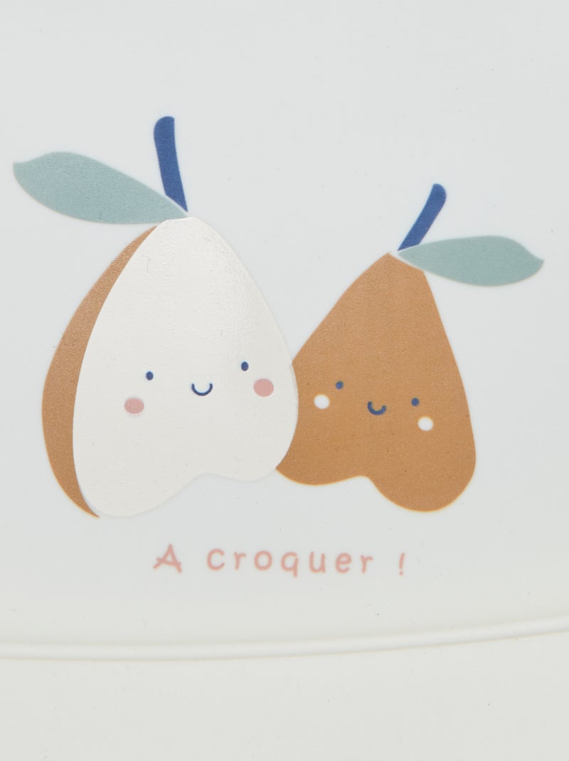 Bavoir en silicone Blanc - Kiabi