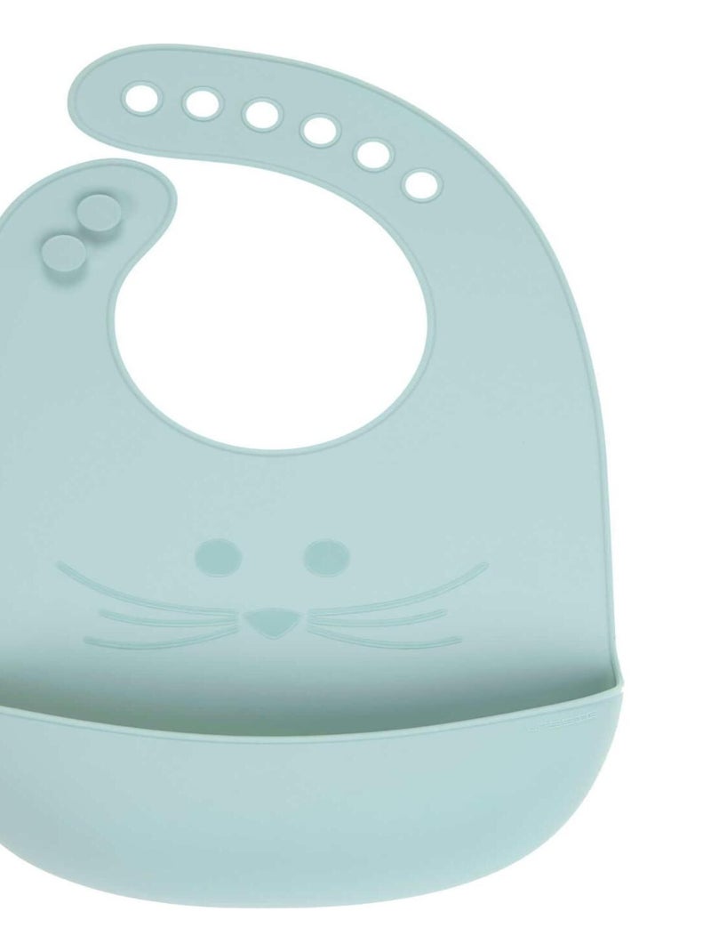 Bavoir en silicone Bleu Bleu - Kiabi