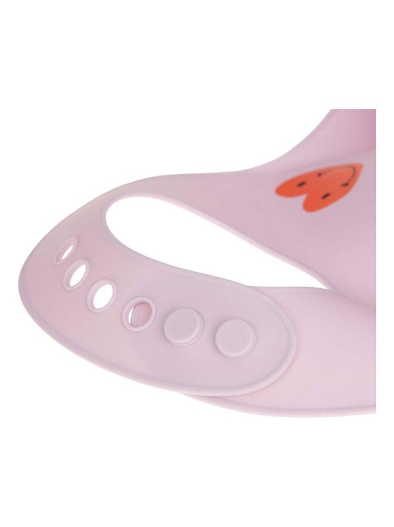 Bavoir en silicone Happy Rascals - Cœur Rose - Kiabi