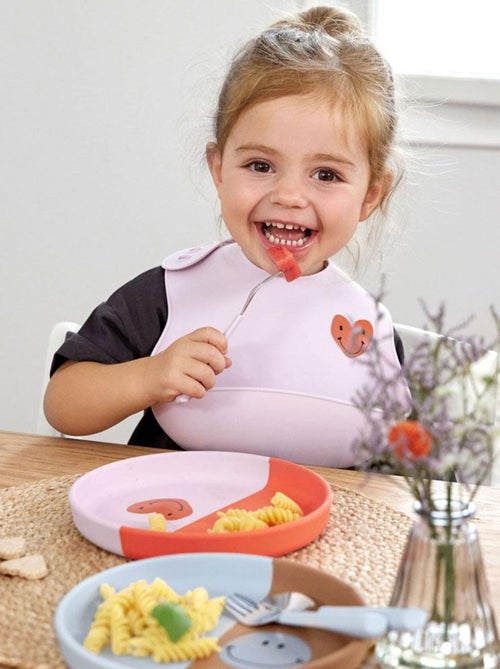 Bavoir en silicone Happy Rascals - Cœur - Kiabi