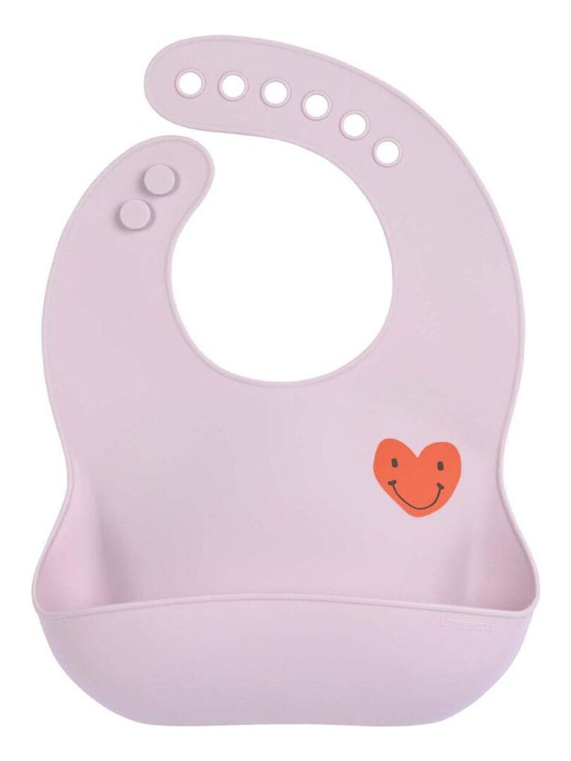 Bavoir en silicone Happy Rascals - Cur Rose - Kiabi