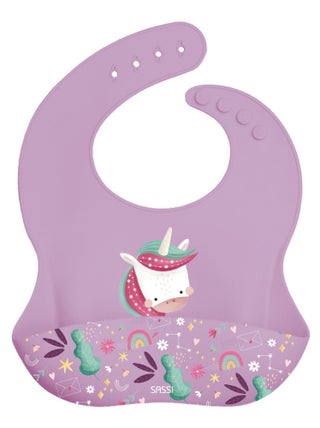 Bavoir en silicone Sparkly la licorne