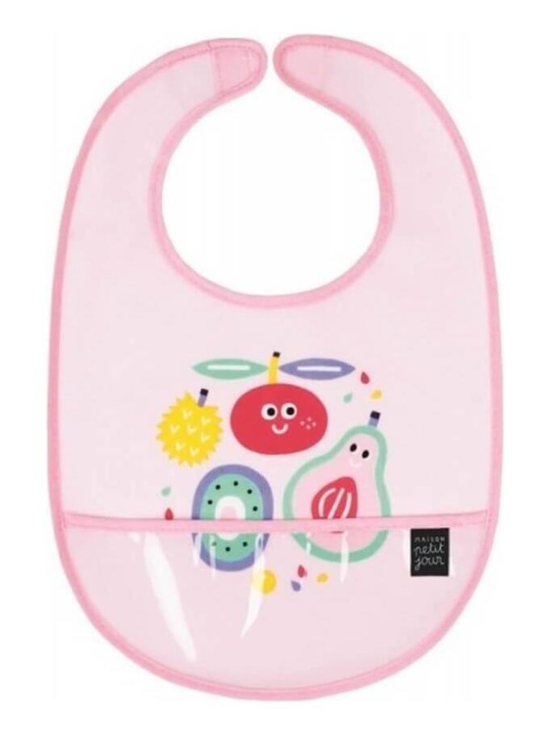 Bavoir en toile cirée rose tutti frutti Multicolore - Kiabi