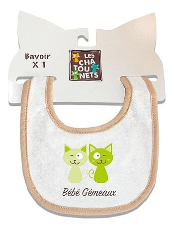 Bavoir Gémeaux LES CHATOUNETS