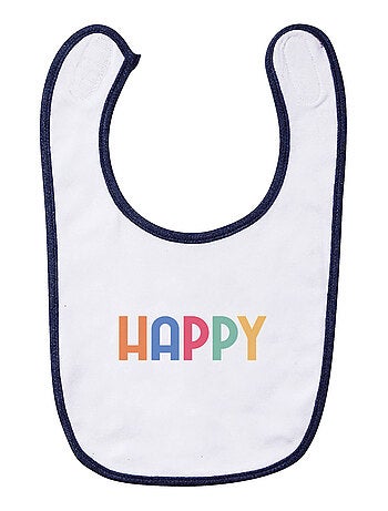 Bavoir happy coloré