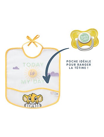 Bavoir imperméable à poche 6 mois - Roi Lion Cosy Time - Babycalin