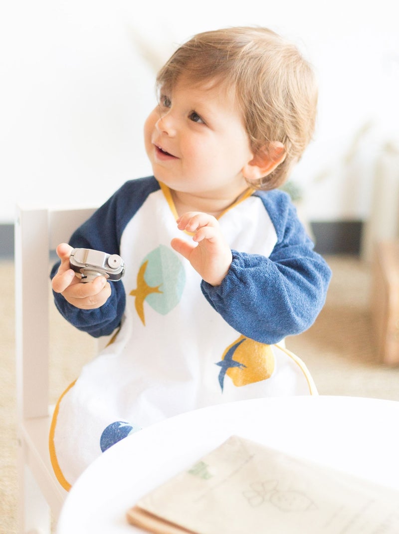 Bavoir Imperméable Manche Longue Bleu marine - Kiabi