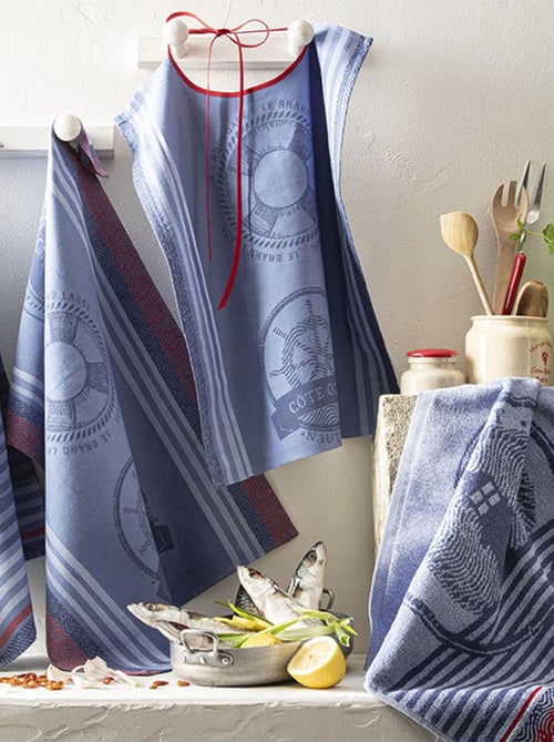 Bavoir imprimé en jacquard de coton, NAUTIQUE - Kiabi