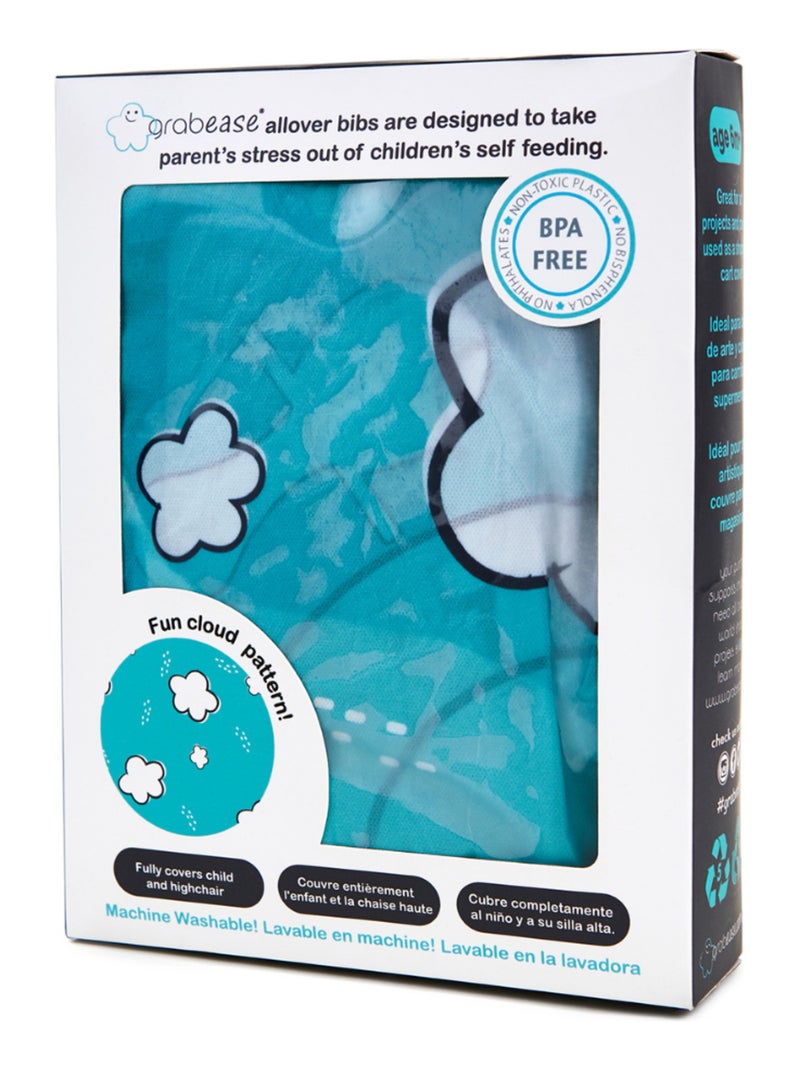 Bavoir intégral couvrant bébé et chaise haute Bleu - Kiabi