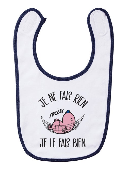 Bavoir JE NE FAIS RIEN MAIS JE LE FAIS BIEN - Kiabi
