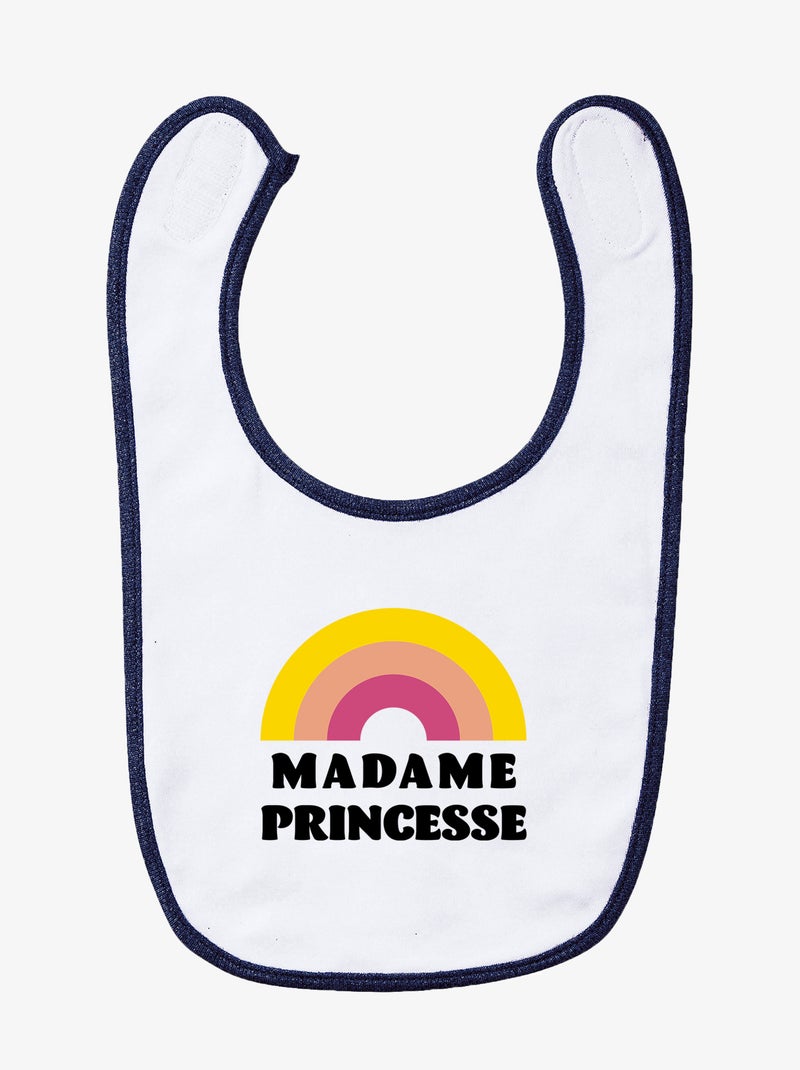 Bavoir MADAME PRINCESSE WAF Blanc - Kiabi