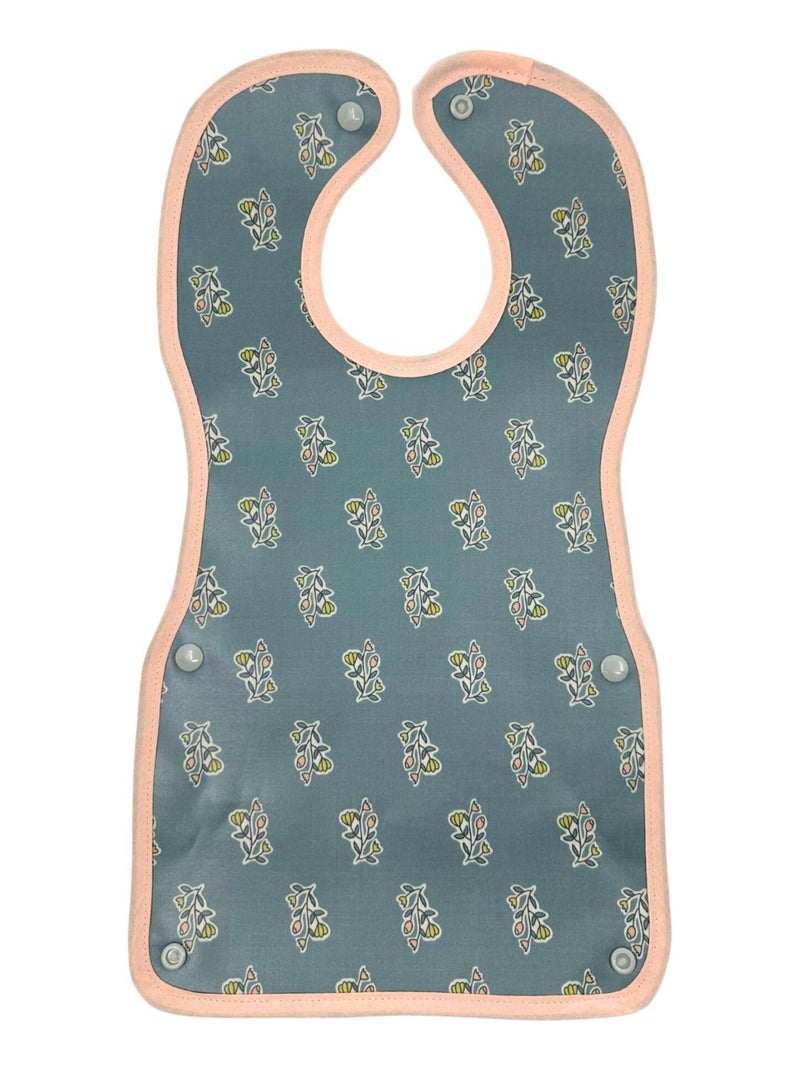 Bavoir malin® - Fleurs Indiennes Bleu Beige - Kiabi