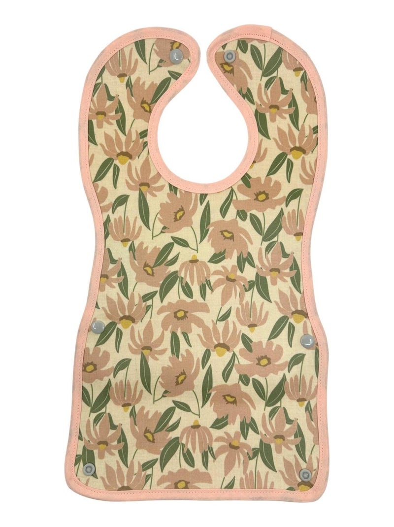 Bavoir malin® - Grandes Fleurs Ecru - Kiabi