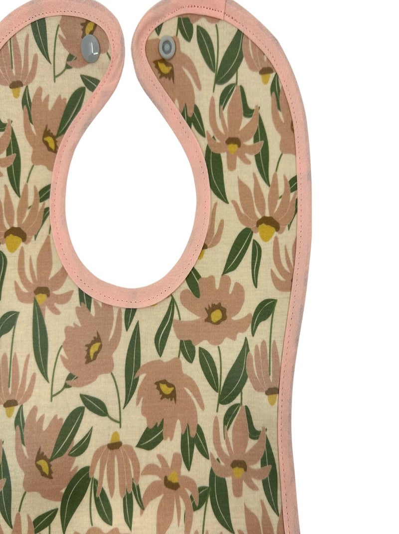 Bavoir malin® - Grandes Fleurs Ecru - Kiabi