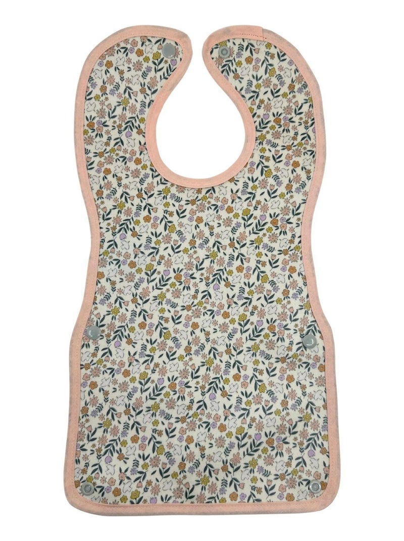 Bavoir malin® - Petites Fleurs Rose - Kiabi