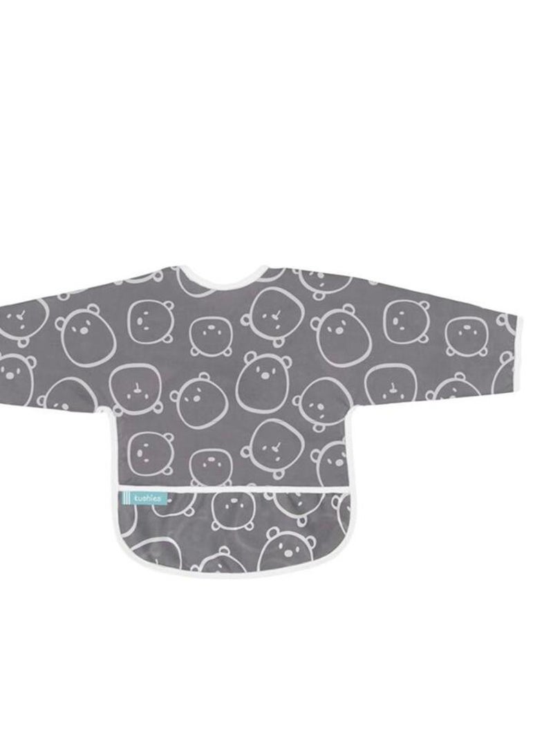 Bavoir Manches longues 12-24 mois Charcoal Bears Multicolore - Kiabi