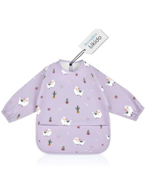 Bavoir manches longues imperméable avec poche ramasse-miettes - kikido - Kiabi