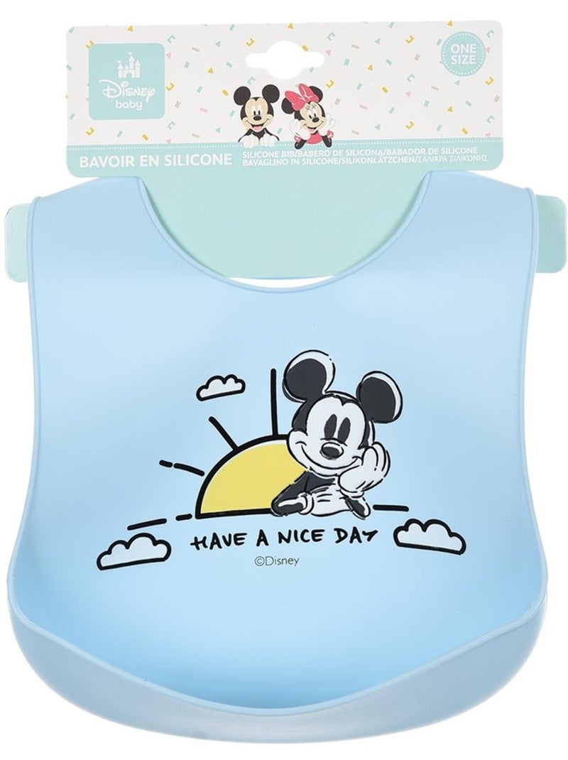 Bavoir mickey mouse bébé| licence officielle Bleu - Kiabi