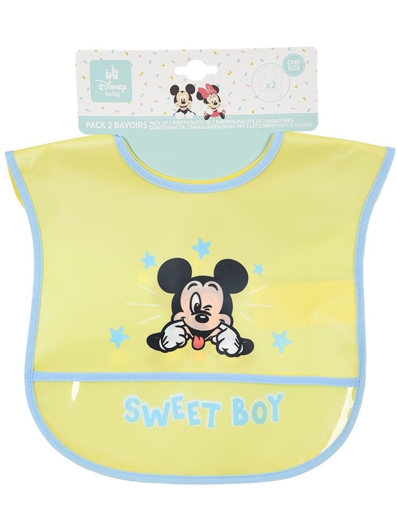Bavoir mickey mouse bébé| licence officielle Multicolore - Kiabi