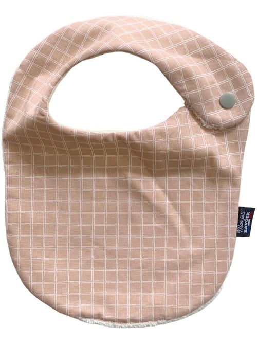 Bavoir nourrisson - Carreau Rose - Kiabi